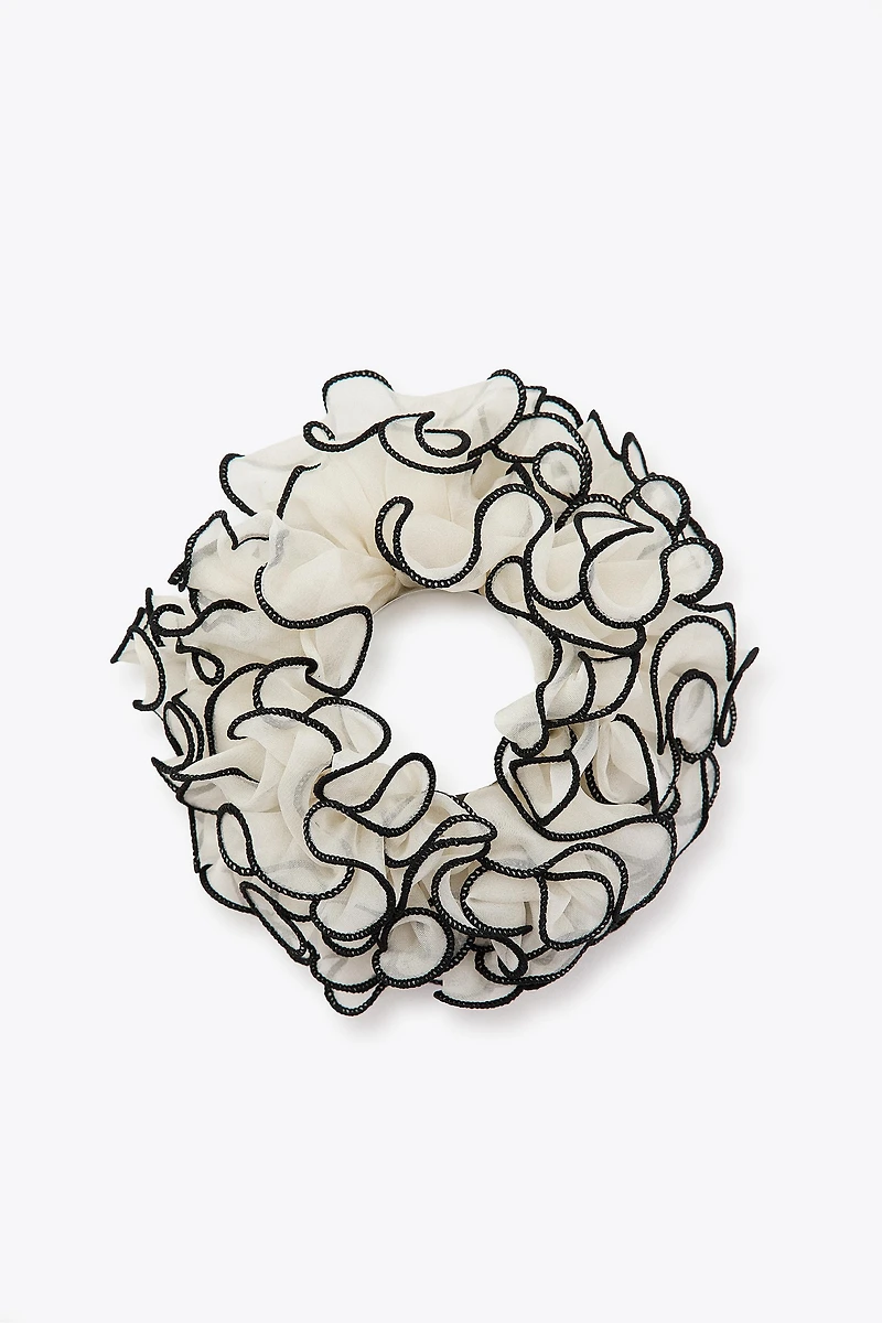 CONTRAST GAUZE MAXI SCRUNCHIE