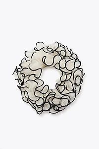 CONTRAST GAUZE MAXI SCRUNCHIE