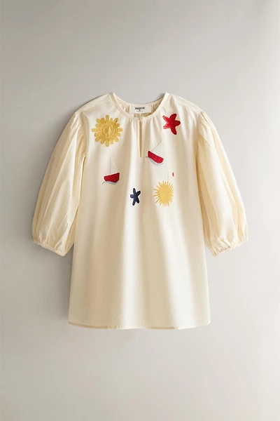 Kids' Embroidered Beach Dress