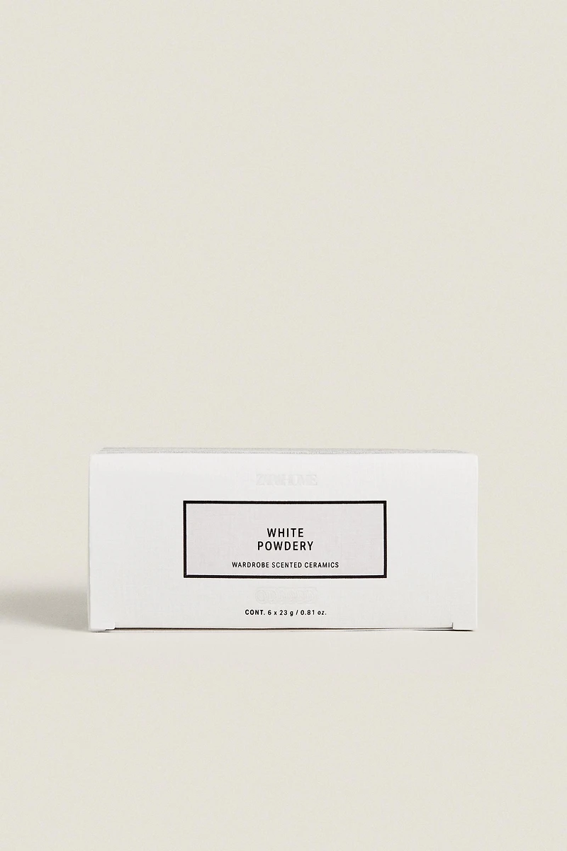 WHITE POWDERY SCENTED CERAMIC PACK (PACK OF 6)