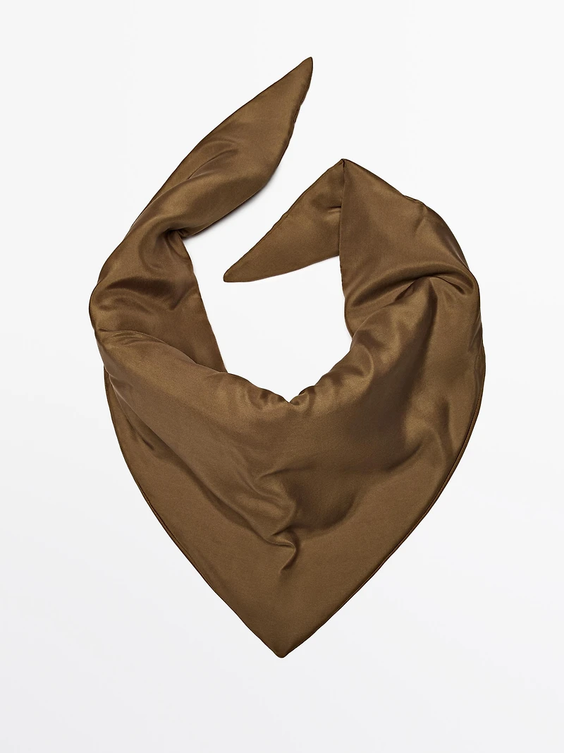 Bandana matelassé 100 % soie