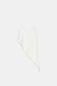 TOP ASYMÉTRIQUE EN COTON ÉPAIS