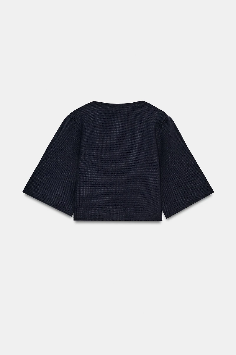CROPPED KNIT CARDIGAN