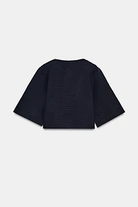 CROPPED KNIT CARDIGAN