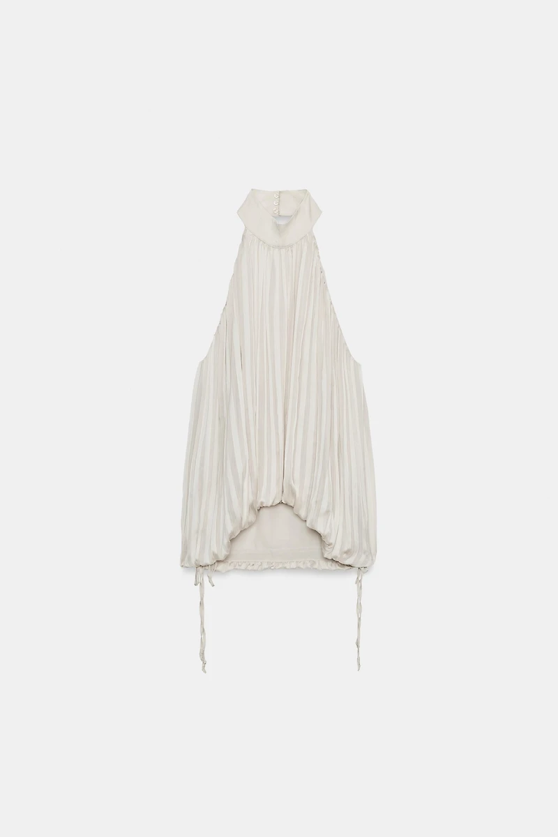 ZW COLLECTION PLEATED HALTER TOP
