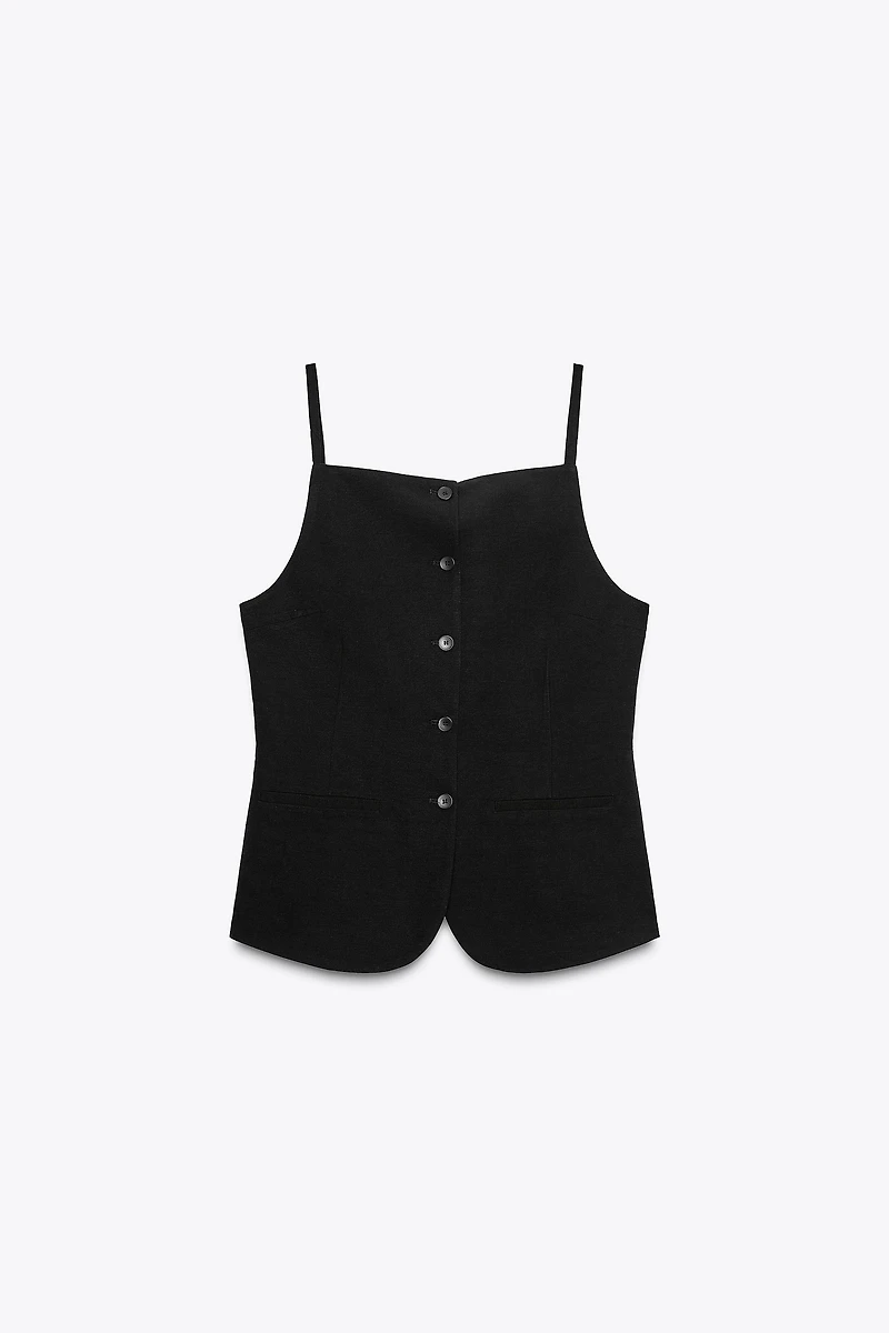 BUTTON TOP VEST