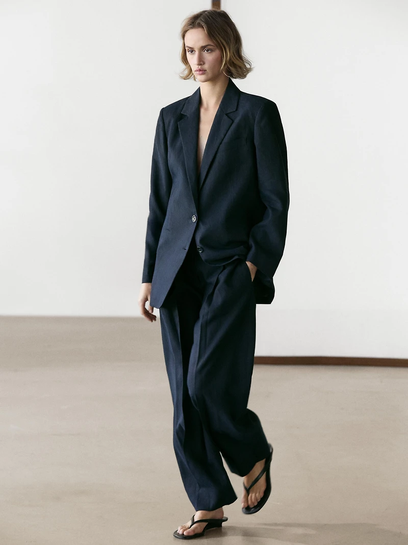 Linen suit trousers