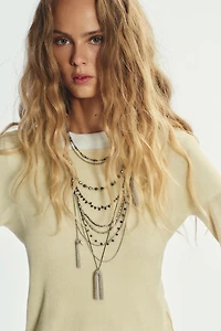 3-PACK OF BEADED FRINGE NECKLACES