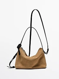 Small split suede leather bag