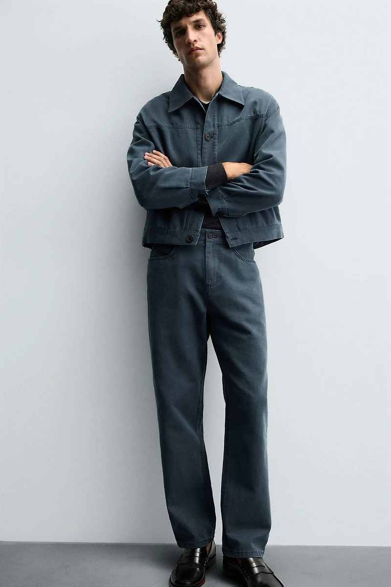 PANTALON STRAIGHT FIT DÉLAV