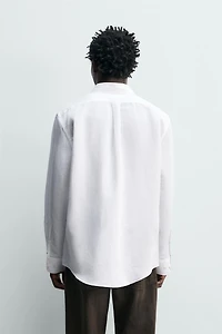 REGULAR FIT COTTON-LINEN SHIRT