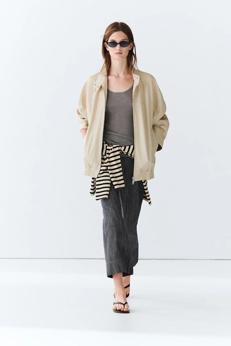 Pantalon flare cropped