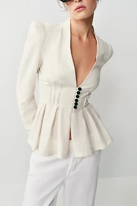 TAILORED SHOULDER PAD BLAZER