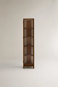 ASH WOOD STORAGE UNIT WITH GLASS DOORS