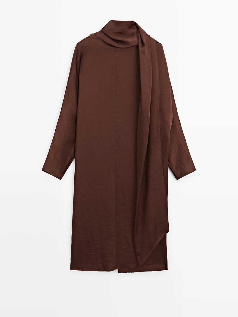 Flowing long sleeve midi dress - STUDIO