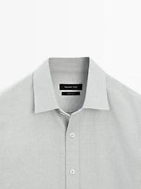 Chemise regular fit en coton mélangé