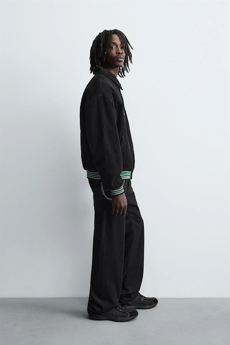 CORDUROY EMBROIDERED PATCH JACKET