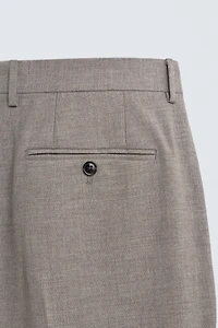 REGULAR FIT TEXTURED SUIT PANTS