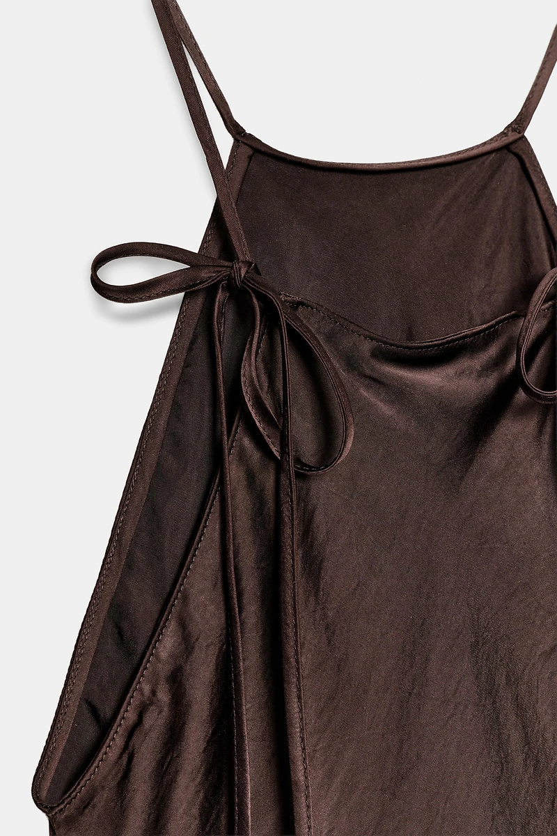 ZW COLLECTION SATIN EFFECT HALTER DRESS