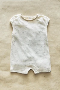 CHILDREN'S FLORAL PRINT FOOTED ROMPER