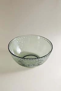 ACRYLIC FLORAL BOWL