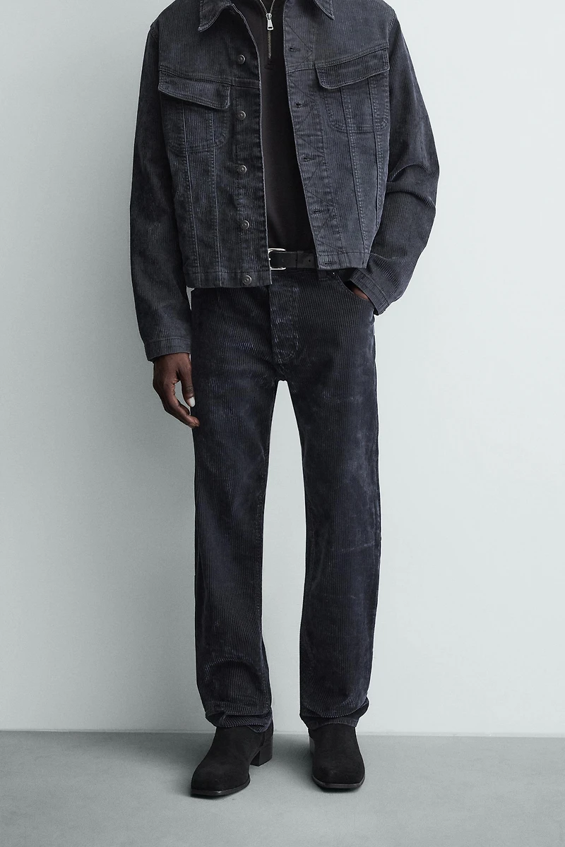 PANTALON EN VELOURS CÔTELÉ STRAIGHT FIT