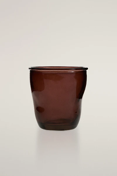 PINK GLASS TOOTHBRUSH TUMBLER