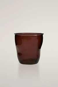 PINK GLASS TOOTHBRUSH TUMBLER