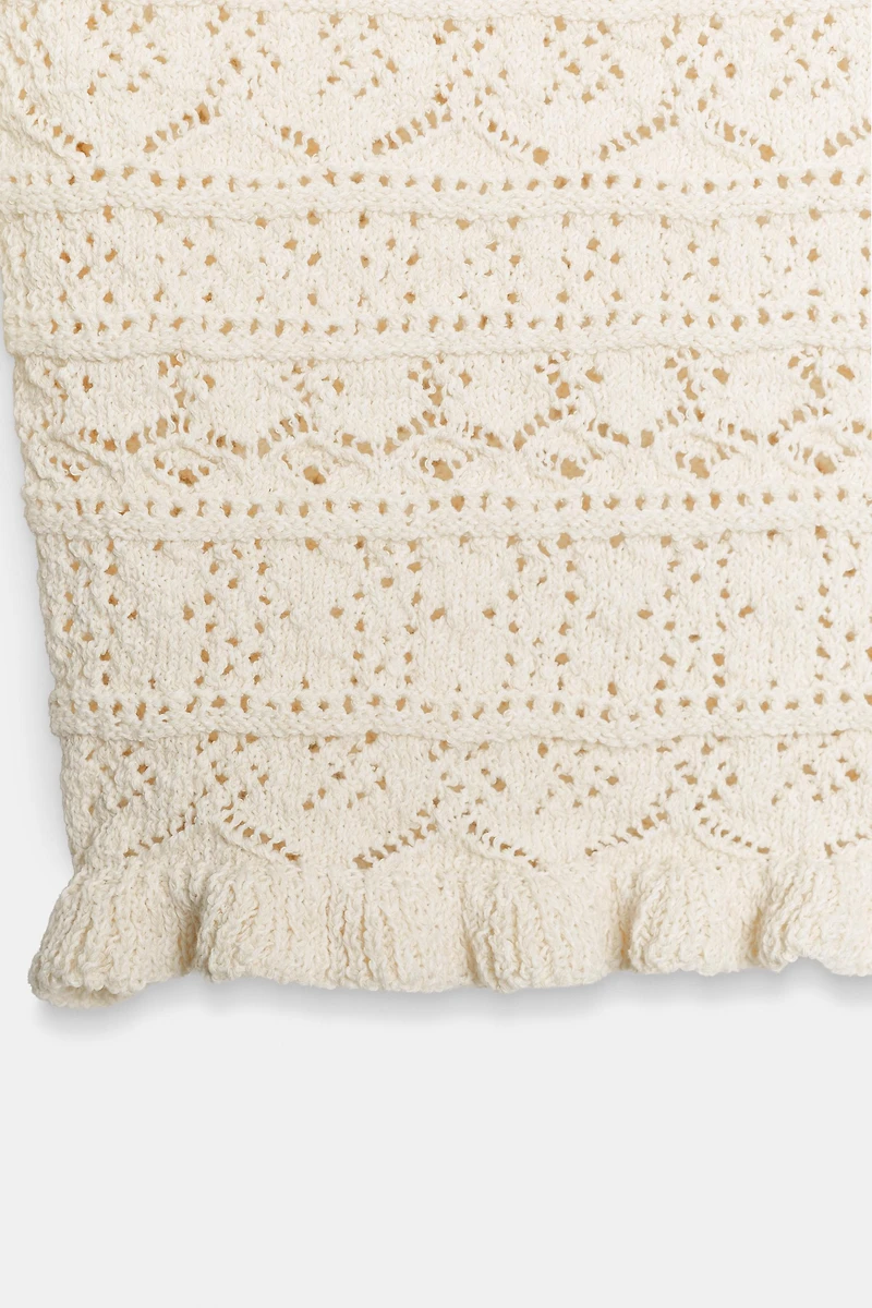 COMBINATION PUFF SLEEVE KNIT JUMPER