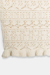 COMBINATION PUFF SLEEVE KNIT JUMPER