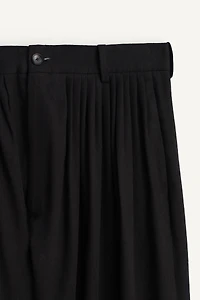 PANTALON PLISSÉ DE COSTUME EN LIN ET LYOCELL