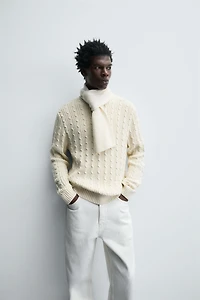 TEXTURED WOVEN SWEATER