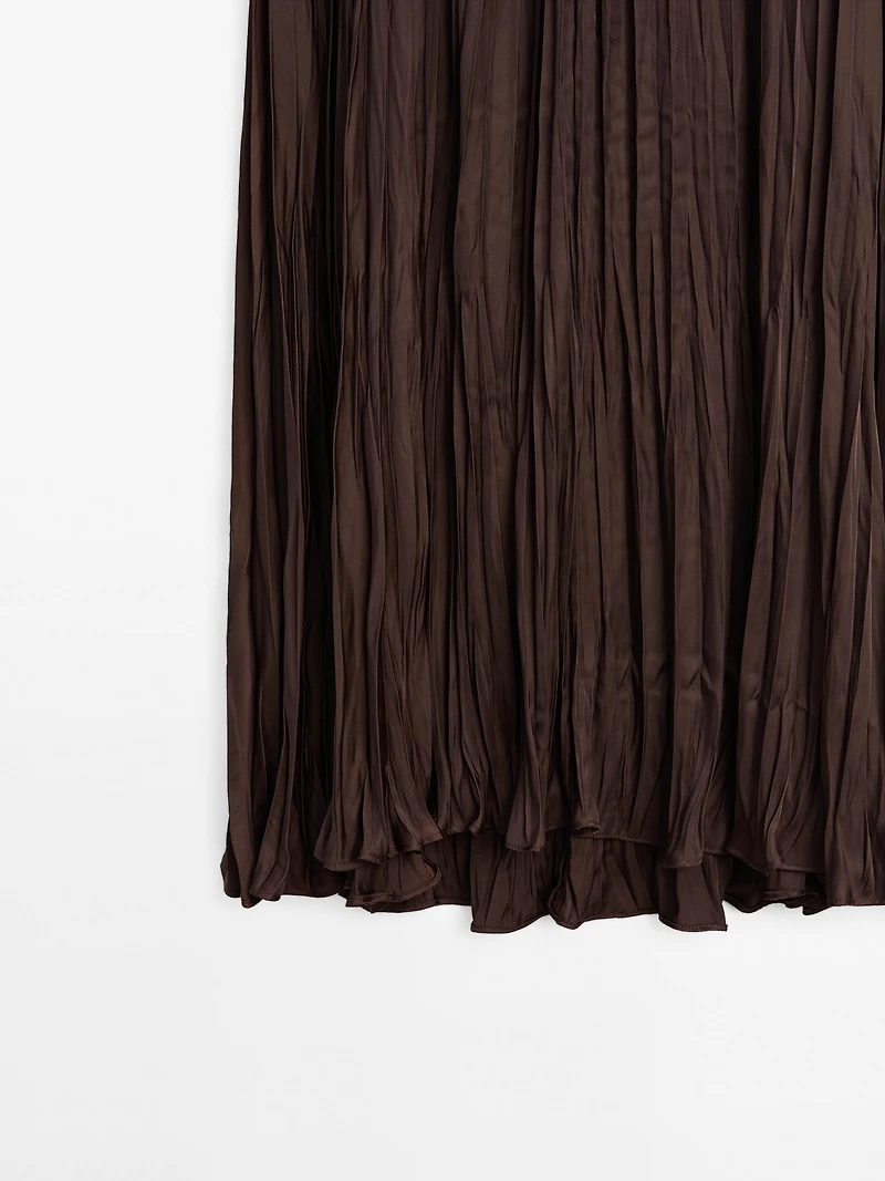 Long flowing pleated skirt