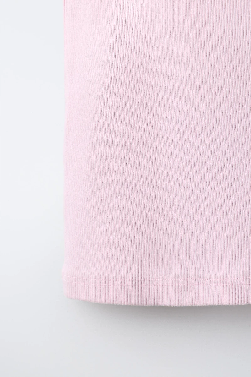 RIBBED WASHED TANK TOP AND BERMUDA SET