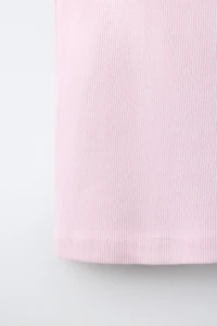 RIBBED WASHED TANK TOP AND BERMUDA SET