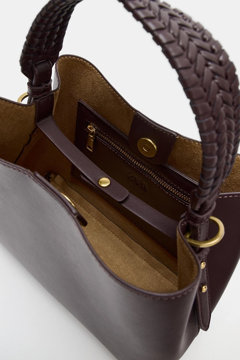 BRAIDED HANDLE HANDBAG