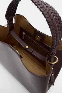 BRAIDED HANDLE HANDBAG