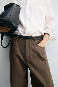 JACQUARD STRIPED BALLOON FIT PANTS