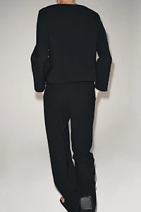 ZW COLLECTION LOW-RISE STRAIGHT PANTS