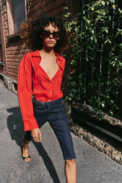 CHEMISE OVERSIZE EN POPELINE