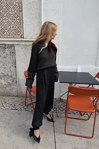 RIB TRIM KNIT JUMPER