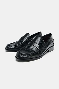 EMBOSSED PENNY LOAFERS