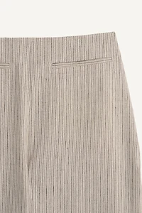 LIMITED EDITION LINEN BLEND STRIPED PANTS