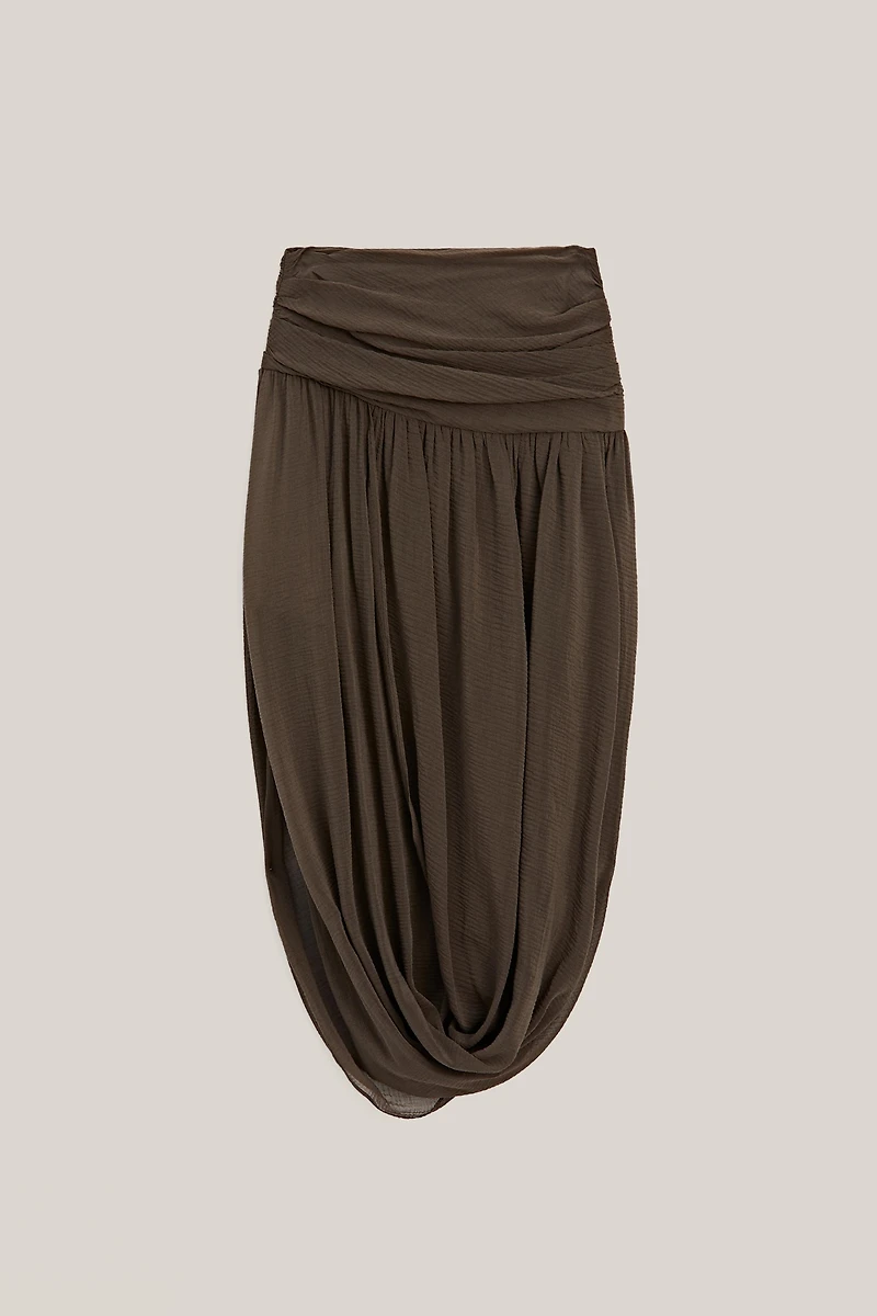 Midi skirt with puff detail - LIMITED EDITION