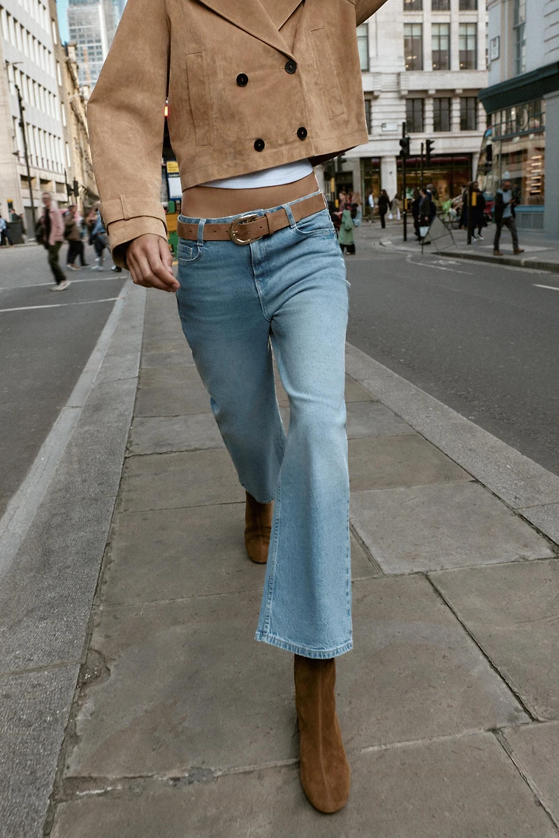 Z.10 HIGH-WAISTED BELTED CULOTTE JEANS