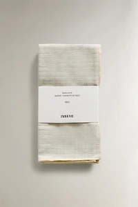 PACK OF STRIPED OVERLOCK NAPKINS (PACK OF 2)