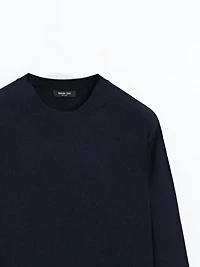 Pull col rond en laine mélangée