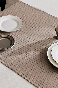 CHEMIN DE TABLE LIN RAYURES
