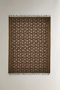 FLORAL JACQUARD BLANKET