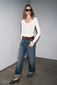 CREPE LONG SLEEVE T-SHIRT